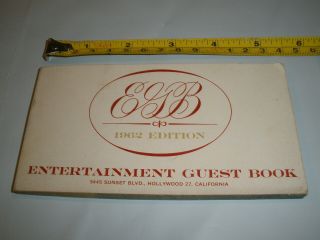 Entertainment Guest Book Egb Los Angeles 1962 Vintage Coupon Ticket Book Rams