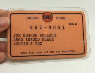 Vintage Gulf Oil Advertising Credit Card 1950 