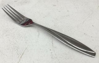 1 Salad Fork Line Stainless Oneida Groove Curved B734 Indonesia Glossy 229612