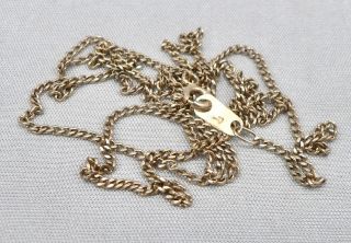 Vintage 14k Yellow Gold 1.  5mm Wide 22.  5 " Long Chain Necklace 3.  3 Grams Estate