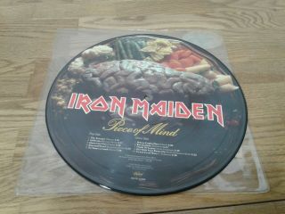 Iron Maiden Piece Of Mind Picture Disc Vinyl Record Bonus Track Cross Eyed Mary
