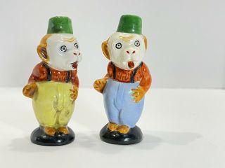 Vintage - Circus Monkey - Salt And Pepper Shakers - Japan - Pre - Owned
