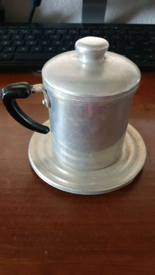 Vintage Aluminum Espresso Coffee Press For One Made In Italy Mcm