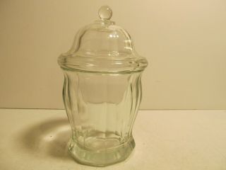 Heavy Glass Candy Cookie Jar Bell Top