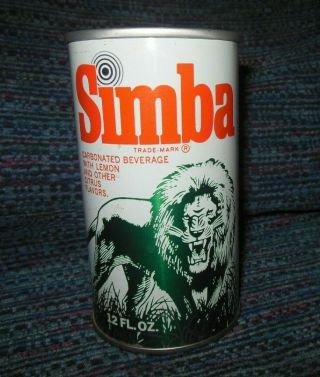 Vintage Simba Soda Pop Can Coca - Cola Company Steel Pull Tab Top Cond.