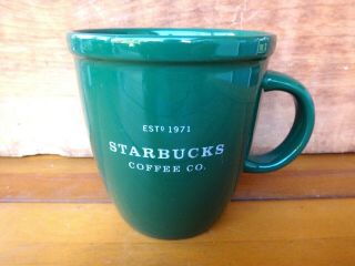 2001 Starbucks Green Barista Abbey " Est.  1971 Starbucks " Cocoa/coffee/tea Mug
