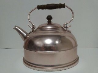 Vintage Copper Tea Kettle Pot With Wood Handle