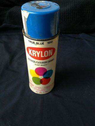 Vintage 1974 Krylon True Blue 1910 Full 13 Oz Spray Paint Can