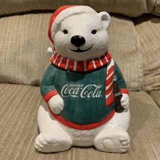 Vintage 1995 Limited Edition Coca Cola Polar Bear Cookie Jar