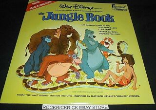 Walt Disney The Jungle Book Vinyl Rare Lp Includes 12 Page Read - Along Audiobook