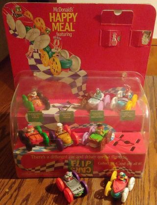 Happy Meal Tiny Toon Adventures Flip Cars 1990 Complete Set With Display