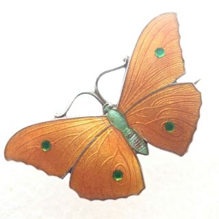 Ja&s Silver Enamel Butterfly 1916