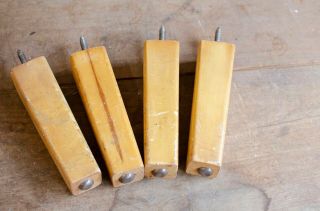 Vintage Mid Century Modern Tapered Wooden Replacement Furniture Legs