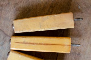 Vintage MID CENTURY MODERN TAPERED Wooden Replacement FURNITURE LEGS 2