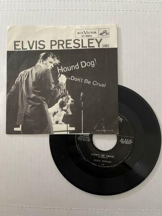 Elvis Presley Picture Sleeve 45 Hound Dog/don’t Be Cruel Rca 47 - 6604