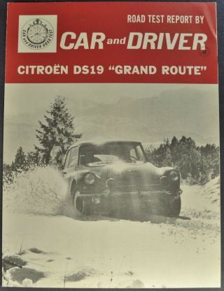 1964 Citroen Ds - 19 Grand Route Road Test Brochure Folder 64