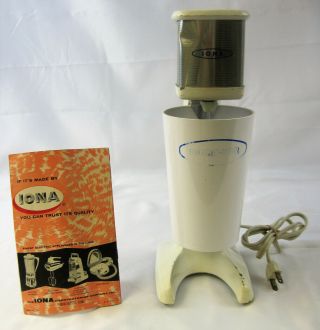 Vintage Iona Dairy - Bar Drink Mixer Model Dm - 1 Electric Milk Shake Blender W Cup
