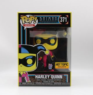 Funko Pop Heroes Dc Harley Quinn Black Light 371,  Hot Topic Exclusive