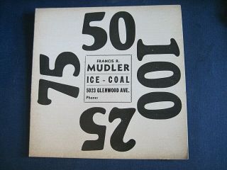Vintage Francis Mudler Ice Coal Sign,  5023 Glenwood Ave,  1930 