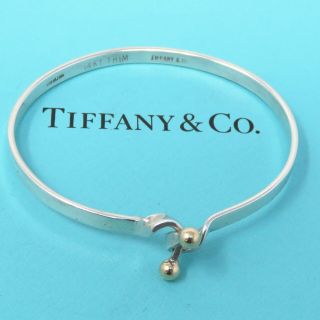 Nyjewel Tiffany & Co.  14k Gold Sterling Silver Twist Hook Love Knot Bracelet