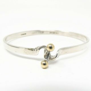 NYJEWEL Tiffany & Co.  14k Gold Sterling Silver Twist Hook Love Knot Bracelet 2