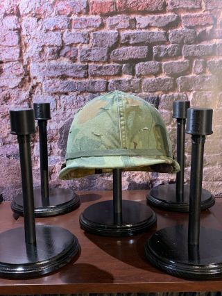 Military Helmet Stands - Black Finish - Wwii Us,  German,  Vietnam,  Pasgt,  Ach,  Ech