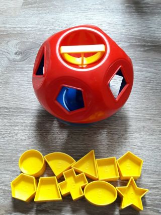 Tupperware Shape - O - Ball Toy Shape Sorter Complete W/10 Shapes Tupper Toys