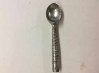 Vintage Ribbed Ice Cream Scoop Aluminum Made In Taiwan 6 3/4 " Disher