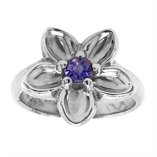 Tiffany & Co.  Ring Sterling Silver Flower With Lolite Gemstone - Size 6.  25