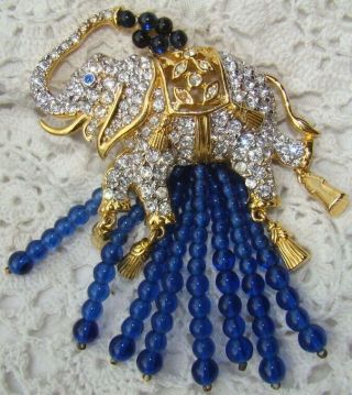 1993 Elizabeth Taylor For Avon Elephant Walk Costume Jewelry Rhinestone Pin