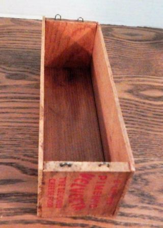 Vintage Kraft Velveeta Wooden Box - 2 lbs Pimento Cheese - Chicago.  Ill. 2