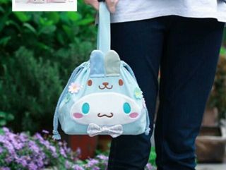 Cute Cotton Cinnamoroll Food Lunch Box Bag Carry Tote Bag Picnic Drawstring Bag