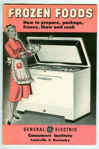 Vintage 1940s General Electric Ge Freezer Frozen Foods Advertising Recipe Book