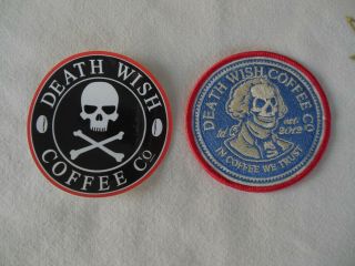Death Wish Coffee Embroidered Patch - In Coffee We Trust