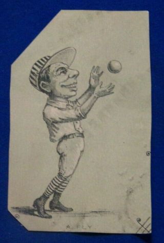 Antique Victorian Baseball Trade Card Grocers Hampshire Sports Some Damage