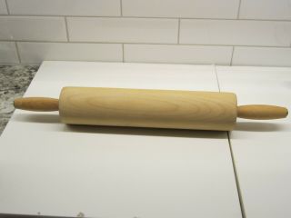Vintage Wooden Rolling Pin 17 " X 3 " Rowoco Canada Maple Wood Roller Pin 10.  5 "