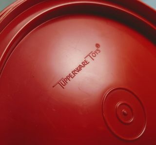 VINTAGE TUPPERWARE TOY CHILD SIZE MINI RED CAKE CARRIER 1498 COMPLETE 1970 ' S 3