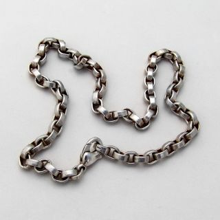 Matte Finish Bold Chain Necklace Sterling Silver Germany 3