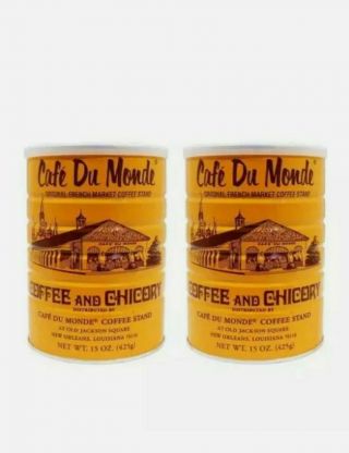 Cafe Du Monde Coffee Chicory Empty Tin Box (set Of 2)