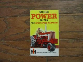 1963  International And Farmall 806 & 706 Tractors Brochure.  Good,