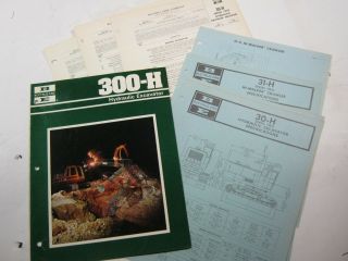 Bucyrus Erie 300 - H Hydraulic Excavator 4 Page Brochure Vintage