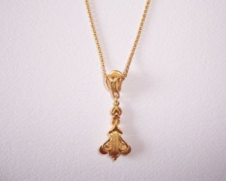 Jeweled,  Natasha Stambouli,  Signed,  Dangle Necklace,  24K Gold Plated,  Semi precious 3