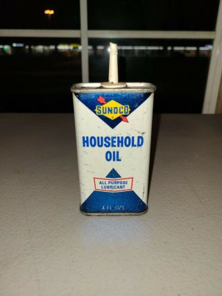 Vintage Sunoco Household Oil Handy Oiler 4oz 1950 