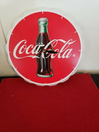 Coca Cola Coke Bottle Top Cap Red Battery Wall Clock 2013