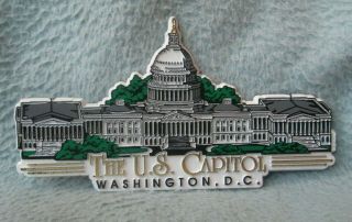 The U.  S.  Capitol Washington D.  C.  2.  75 " X 5 " Rubber Magnet Souvenir Fridge Mb22