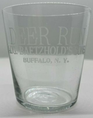 Rare Deer Run Whiskey Pre Pro August Baetzhold Buffalo Shot Glass