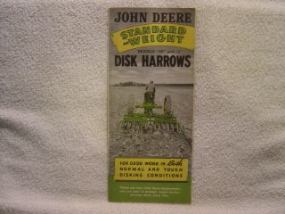 John Deere J Jb Disk Harrows 1947 Sales Brochure