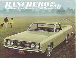 1968 Ford Ranchero 500 Gt Dealer Sales Brochure