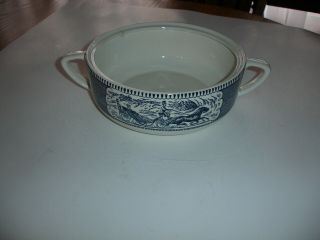 Currier And Ives Covered Casserole Dish Carriage Scene, 2