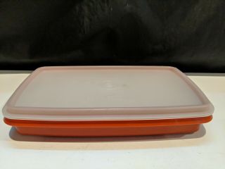 Vintage Tupperware Deli Lunch Meat Container Keeper With Lid 816 Paprika Red